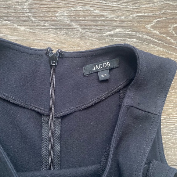 Jacob Blue Sheath Midi Dress Sleeveless Scoop Neck/ woman’s size 3/4 - Picture 11 of 15